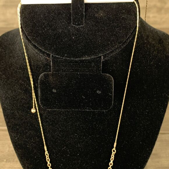 Melrose and Market Boho Necklace Charm Pendant Gold Tone Genuine Stone Key Heart - Picture 5 of 9